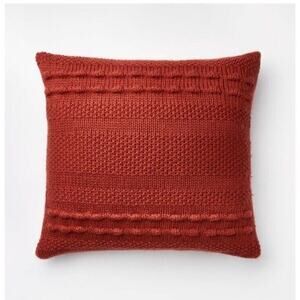 Threshold Designed Studio McGee Oversized Bobble Knit‎ Square Throw Pillow Rust
